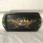 Miniature Tole Tip Tray Vintage Antique Hand Painted Floral