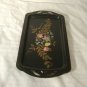Miniature Tole Tip Tray Vintage Antique Hand Painted Floral