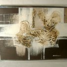 Mid Century Modern Abstract Painting Textured Acrylic Signed Cardin