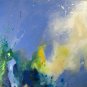 Abstract Finger Painting Acrylic Stretched Canvas Florida Artist