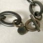 Talbots Chain Link Arcylic Necklace Black Faux Horn