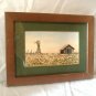 Miniature Impressionist Farm Landscape Painting Wind Pump Watercolor Gouache