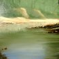 Pine Forest Creek Landscape Painting Vintage Southern Oil Board Signed W Horton