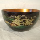 Chinese Lacquer Foochow Bowl Exterior Landscape Interior Fish Koi Carp Painting