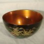 Chinese Lacquer Foochow Bowl Exterior Landscape Interior Fish Koi Carp Painting