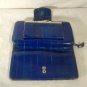 Lee Sands Eel Skin Wallet Clutch Purse Blue