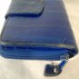 Lee Sands Eel Skin Wallet Clutch Purse Blue