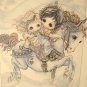 Signed Bergsma Carousel Art Print Love Makes the Ride Worthwhile