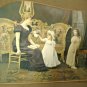 Antique Victorian Hand Colored Photograph Mother & Daughters Chicago 1901