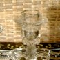 Vintage Pressed Glass Candelabra 2 arm 3 candle holder Round Base