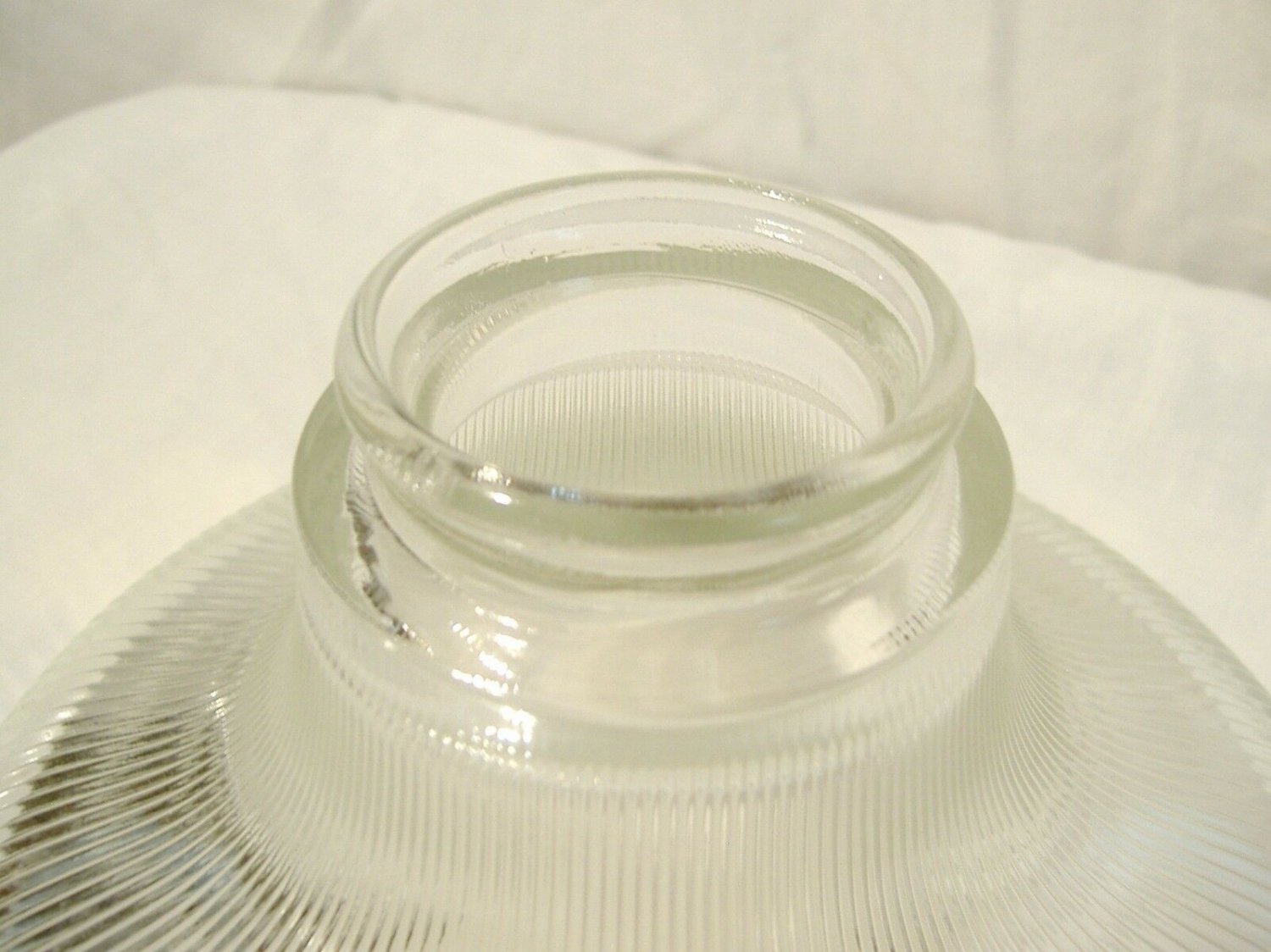 Vintage Industrial Glass Lamp Shade 1986 Lancaster Wall Mount