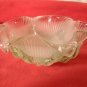 Antique Venetian Glass Bowl Green Rigaree with Prunts
