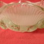 Antique Venetian Glass Bowl Green Rigaree with Prunts