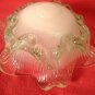 Antique Venetian Glass Bowl Green Rigaree with Prunts