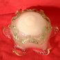 Antique Venetian Glass Bowl Green Rigaree with Prunts