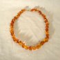 Vintage Amber Nugget Beads Necklace Genuine Butterscotch Honey Cognac Re-Strung