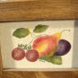 Vintage Velvet Theorem Painting Mirror Folk Art Fruit Signed Jane