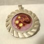 Vintage Enamel Copper Metal Pin Pendant Earrings Abstract Modern 4 pc Lot