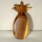 Vintage Carved Wood Pineapple Bowl Monkey Pod 9"