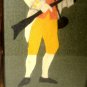 Minute Man Felt Fabric Picture Folk Art Textile Colonial American Revolution