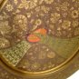 Vintage Peacocks Brass Wall Plate Etched Floral