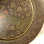 Vintage Peacocks Brass Wall Plate Etched Floral