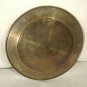 Vintage Peacocks Brass Wall Plate Etched Floral