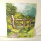 Impressionist Landscape Oil Painting Summer Meadow Split Rail Fence Signed Kepp