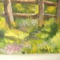 Impressionist Landscape Oil Painting Summer Meadow Split Rail Fence Signed Kepp