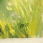 Impressionist Landscape Oil Painting Summer Meadow Split Rail Fence Signed Kepp