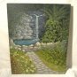 Vintage Garden Grotto Oil Painting Naive Folk Art Pennsylvania Merle Hinckley