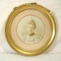 Antique Victorian Woman Portrait Photograph Hair Stick Ornament Gilt Frame