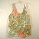 Tommy Hilfiger Women's Camisole Top Cotton Paisley Print Sleeveless with Ruffle Sz M Tommy Hilfiger Women's Camisole Top Cotton Paisley Print Sleeveless with Ruffle Sz M