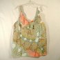 Tommy Hilfiger Women's Camisole Top Cotton Paisley Print Sleeveless with Ruffle Sz M