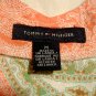Tommy Hilfiger Women's Camisole Top Cotton Paisley Print Sleeveless with Ruffle Sz M