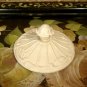 Vintage Cast Iron Finial Lid Cover for Jar, Bowl Cream White Paint