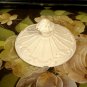 Vintage Cast Iron Finial Lid Cover for Jar, Bowl Cream White Paint