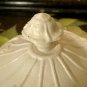 Vintage Cast Iron Finial Lid Cover for Jar, Bowl Cream White Paint