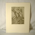 Vintage Butterfly Etching Print