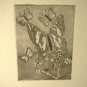 Vintage Butterfly Etching Print