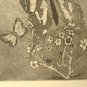 Vintage Butterfly Etching Print