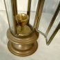 Pair Vintage Turkish Shepherd's Lamp Brass Etched Glass Candle Lanterns