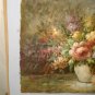 Impressionist Still Life Floral Painting Vintage Oil on Canvas Signed W. Adam