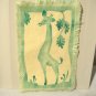 Giraffe Fine Linen Screen Prints Vintage Lot of 4 Textile Fabric Art