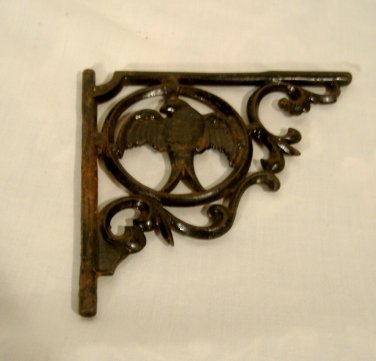 Antique Cast Wrought Iron Eagle Corner Bracket Hinge Hanger Salvage Doohickey