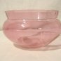 Cranberry Blown Glass Rose Bowl Vintage European Design