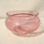 Cranberry Blown Glass Rose Bowl Vintage European Design