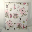 Paris Scenes Stretched Screen Print Textile Waverly "Tres Chic"  Fabric Art
