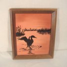 Loon Silhouette Lake Landscape Painting Luella H. Smith