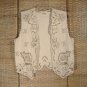 Lim's Vintage Raw Silk Vest Embroidered Sz L